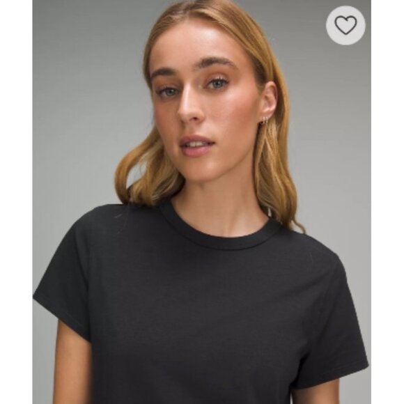 Lululemon Black Crewneck Short Sleeve Cotton Tee Size 12 - Picture 4 of 11